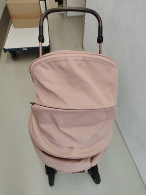 Kinderkraft pink 2-in-1 baby stroller with large wheels and elegant design.
