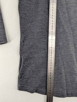 Clepto Manicx grey turtle neck jumper textured waffle piqué fabric, regular fit.