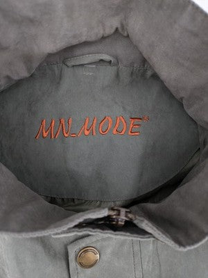 MN.MODE grey vest full zip with stand collar and multiple secure pockets
