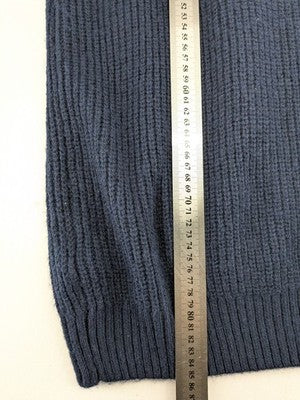 Tchibo navy sweater dress with cable knit pattern and cozy roll neck.