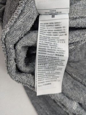 Abercrombie & Fitch grey sweatshirt with embroidered details and raglan sleeves.