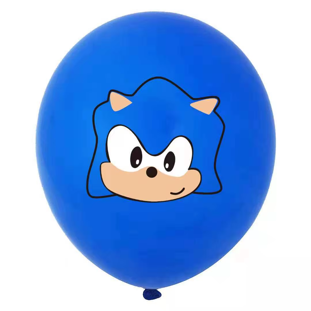 DEKO Sonic the Hedgehog party balloons black and red with various character designs.