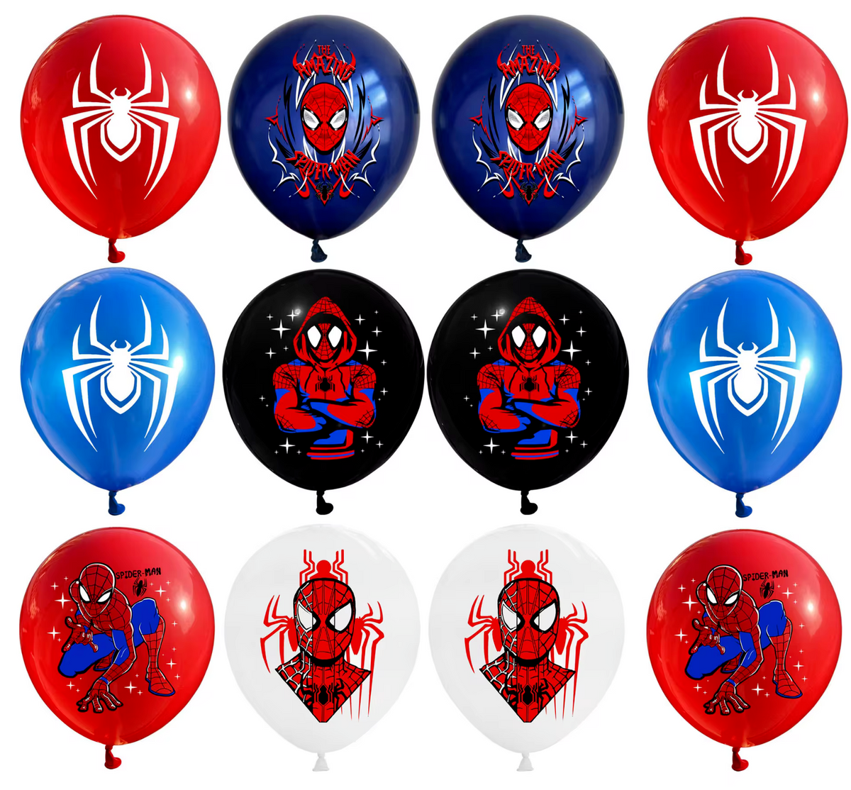 Spiderman blue cotton T-shirt with vibrant red and white superhero graphic design.