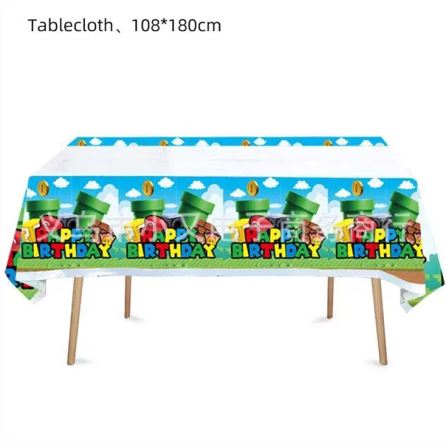 Baumwolle multi-coloured t-shirt featuring Super Mario graphic and personalized birthday design.