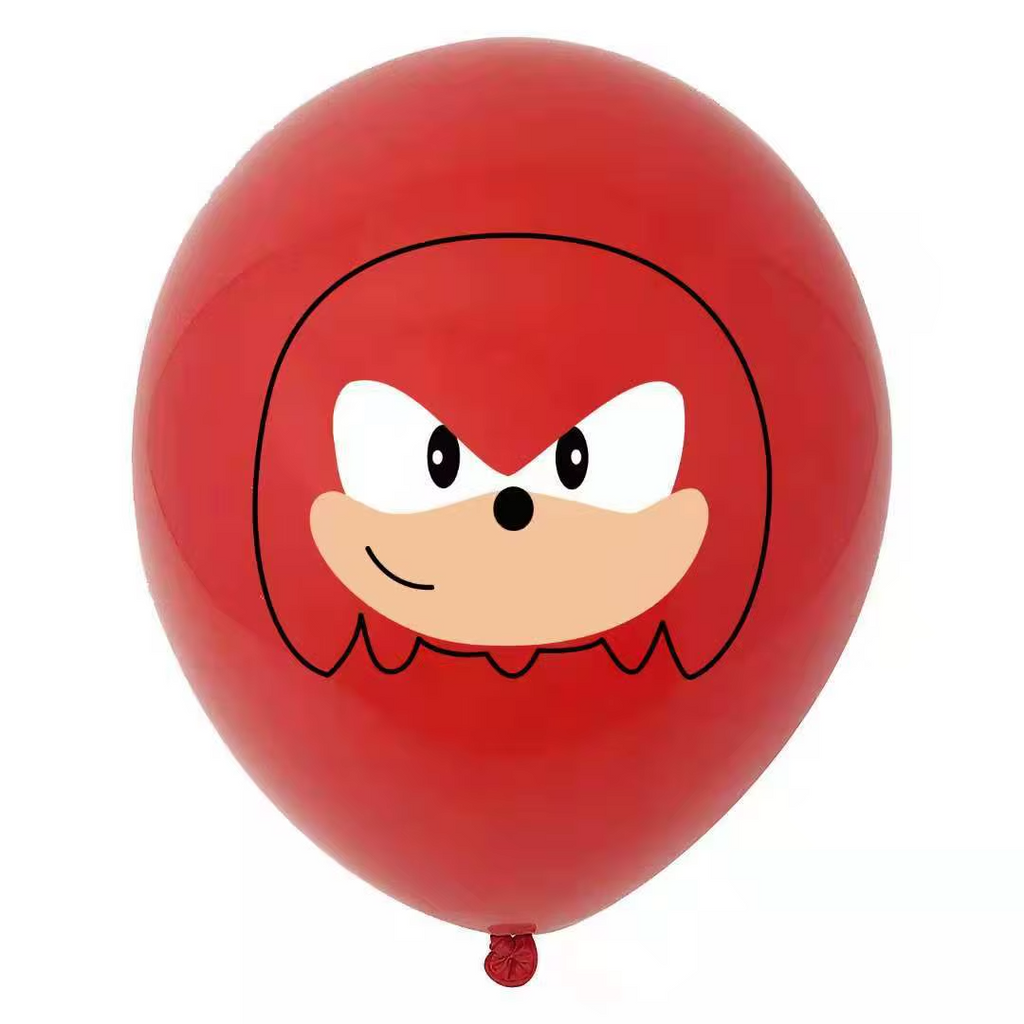 DEKO Sonic the Hedgehog party balloons black and red with various character designs.