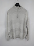 Jack & Jones grey turtle neck jumper with half zip and textured knit design.
