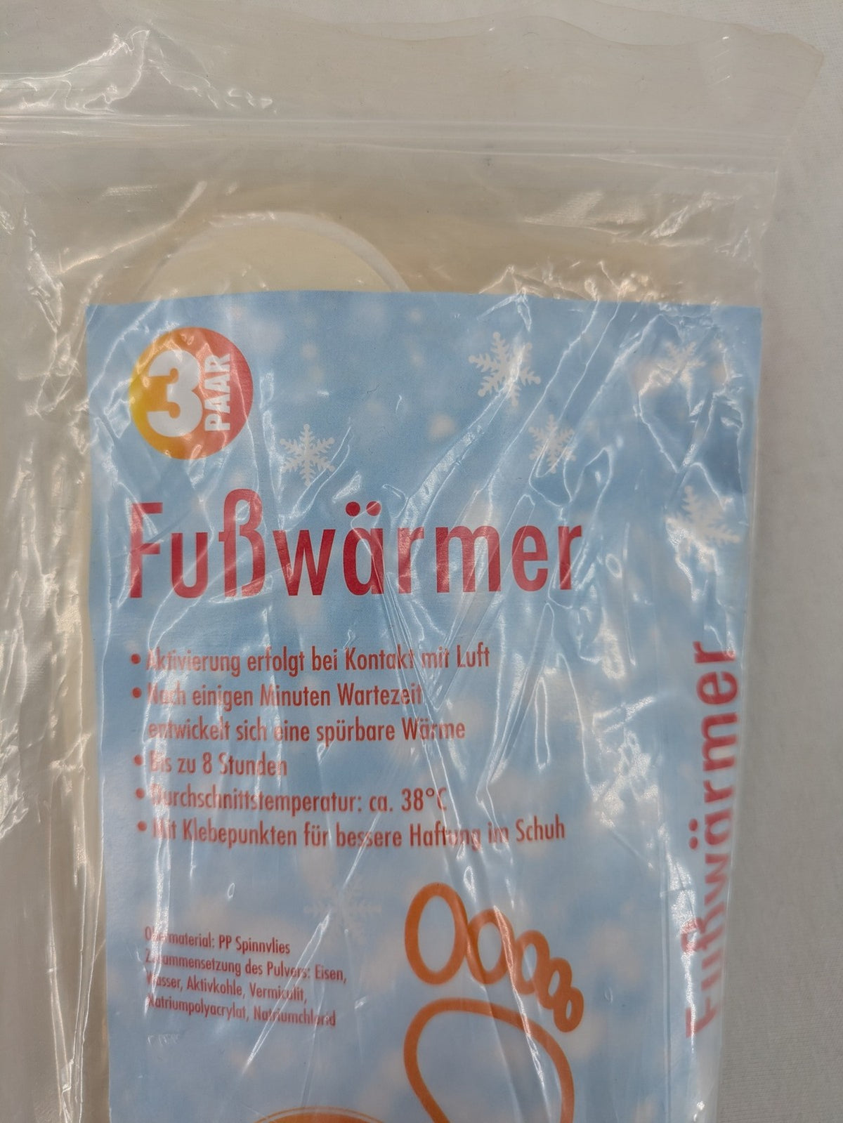 Traesko multi foot warmers self-adhesive with air-activated heating pads for size 42/43.