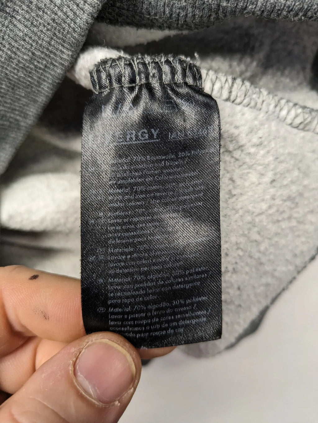 Livergy grey zip-through hoodie with "Traditional Authentic" graphic, kangaroo pocket, soft material.