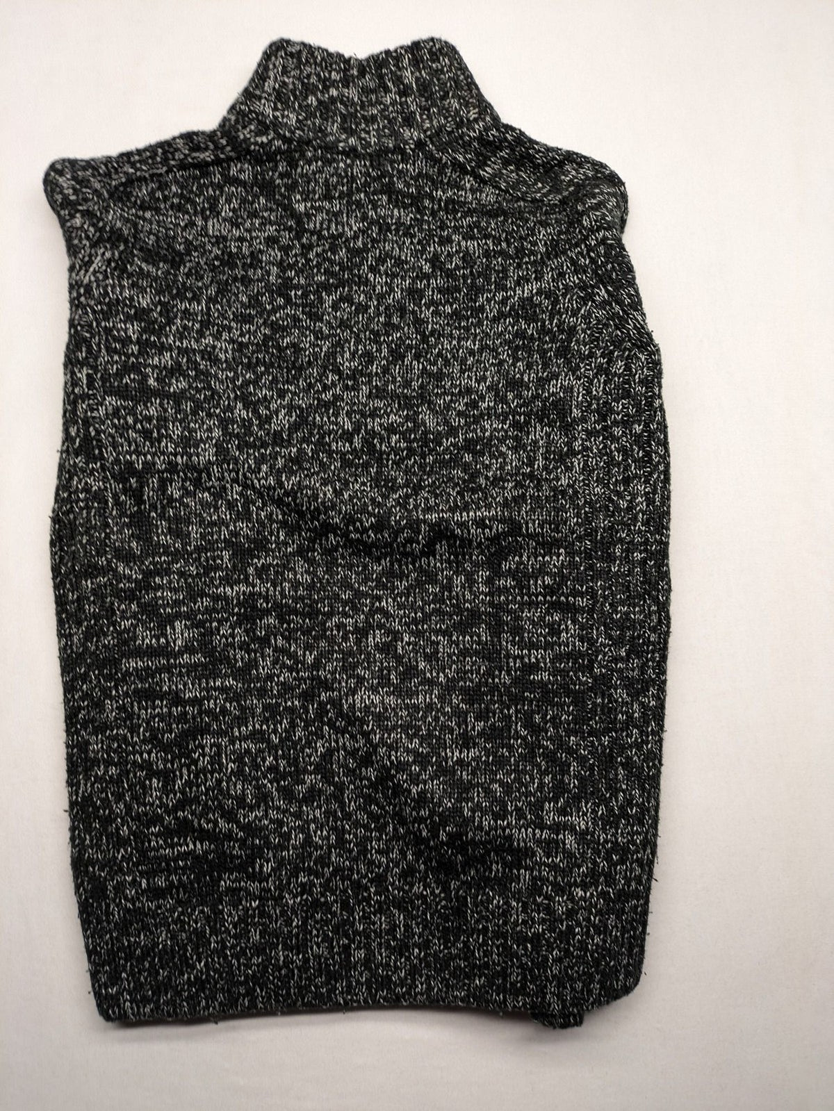 Kensington Eastside black grey quarter zip sweater textured knit with high collar.