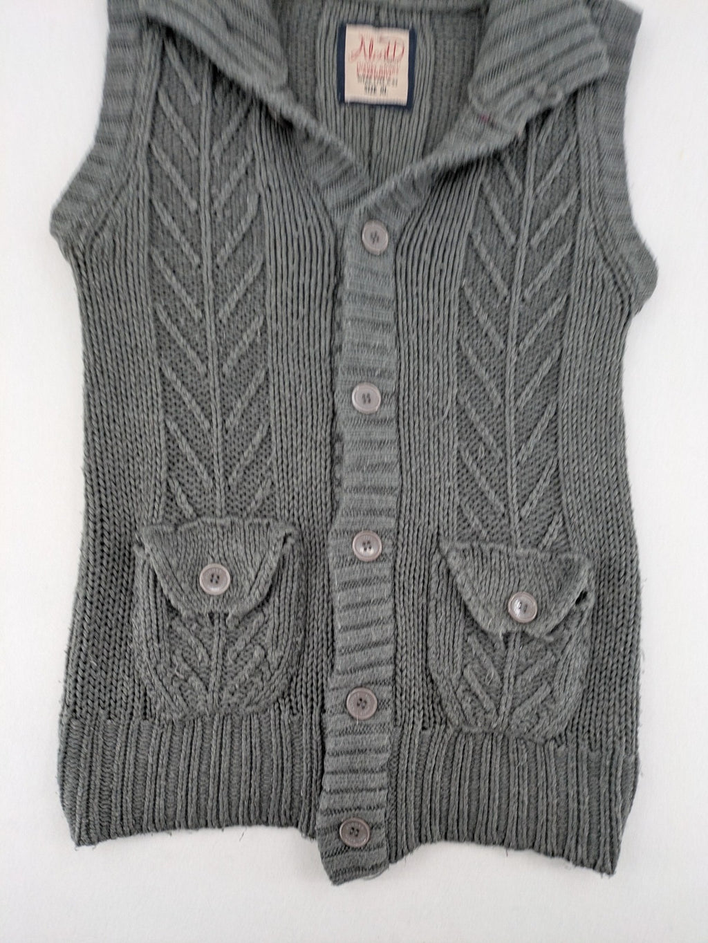 alcott grey turtle neck jumper cable knit pattern with ribbed collar and pockets