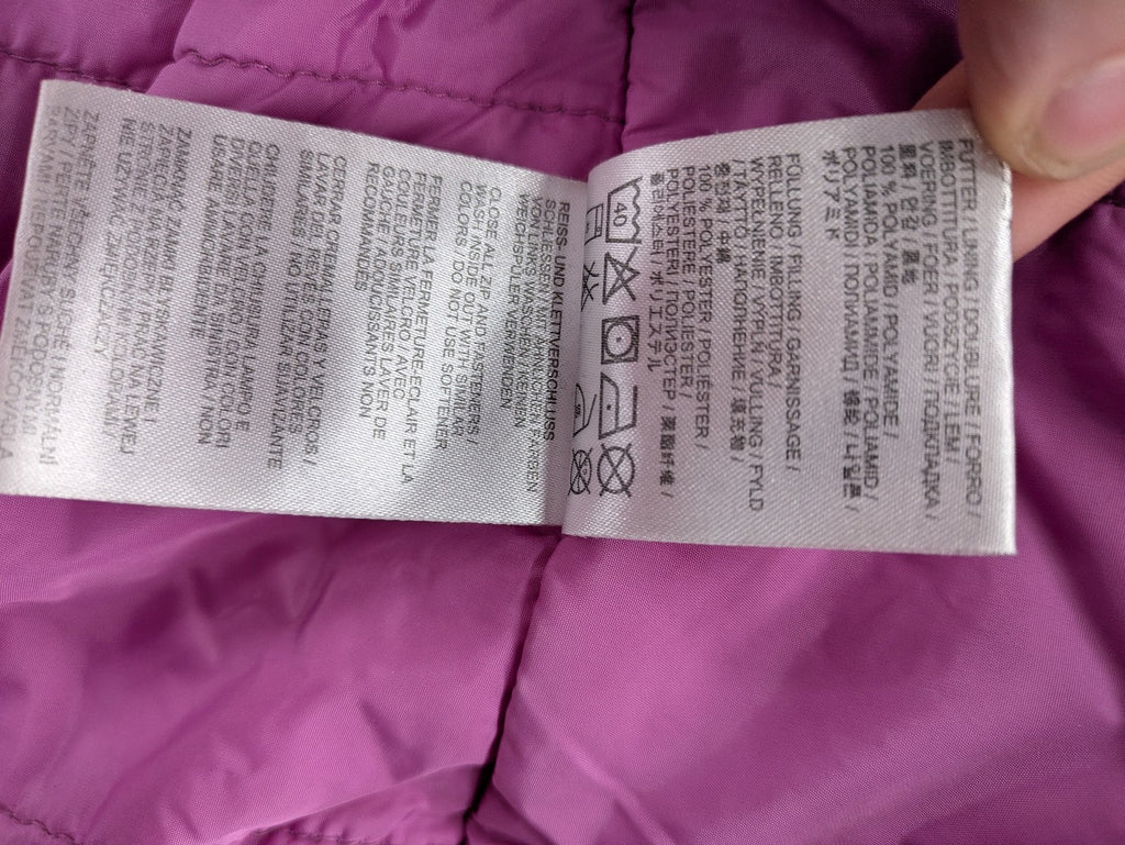 Jack Wolfskin pink purple outdoor jacket with hood, Texapore technology, Microguard insulation.
