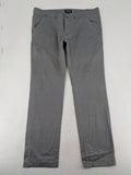Jan Paulsen grey chino pants flat front cotton-elastane blend with classic design.