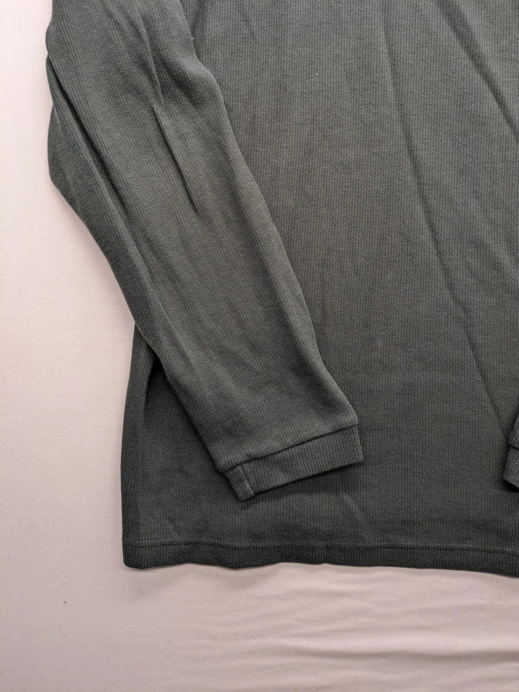 Hollister turtle neck jumper beige and grey, ribbed cotton, horizontal stripe detail.