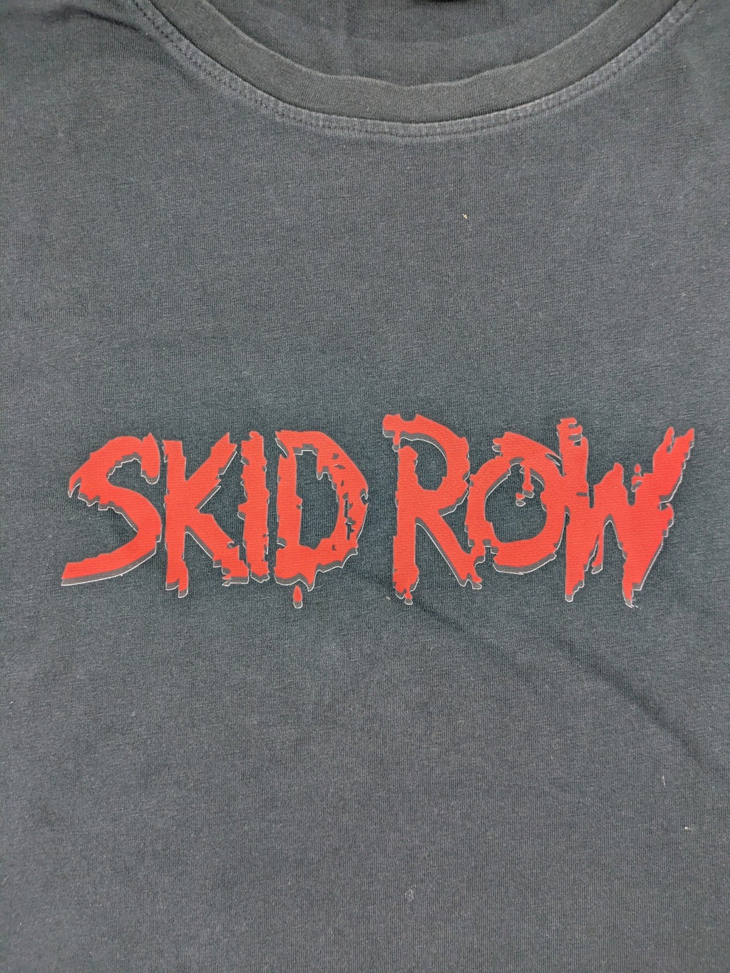 bpc bonprix collection grey oversized t-shirt red Skid Row band logo, GOTS-certified cotton