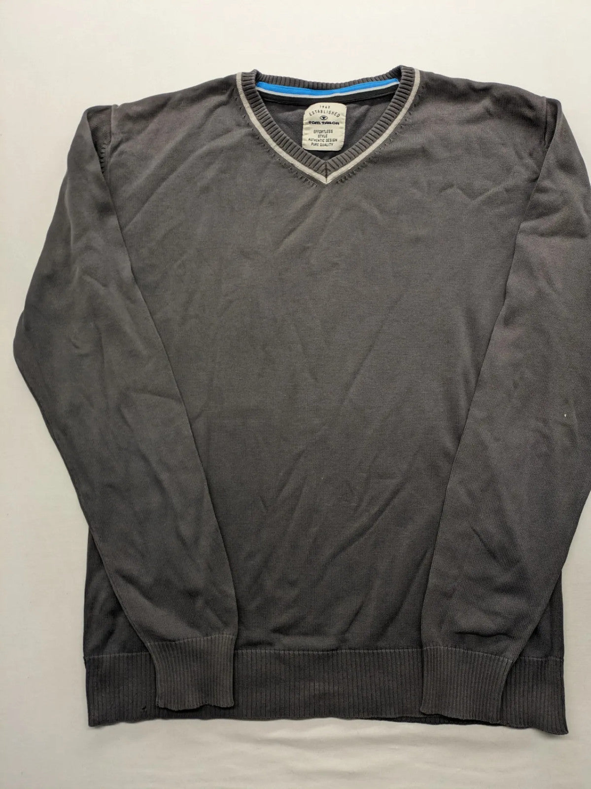 Tom Tailor grey turtle neck jumper with ribbed cuffs and stylish collar.
