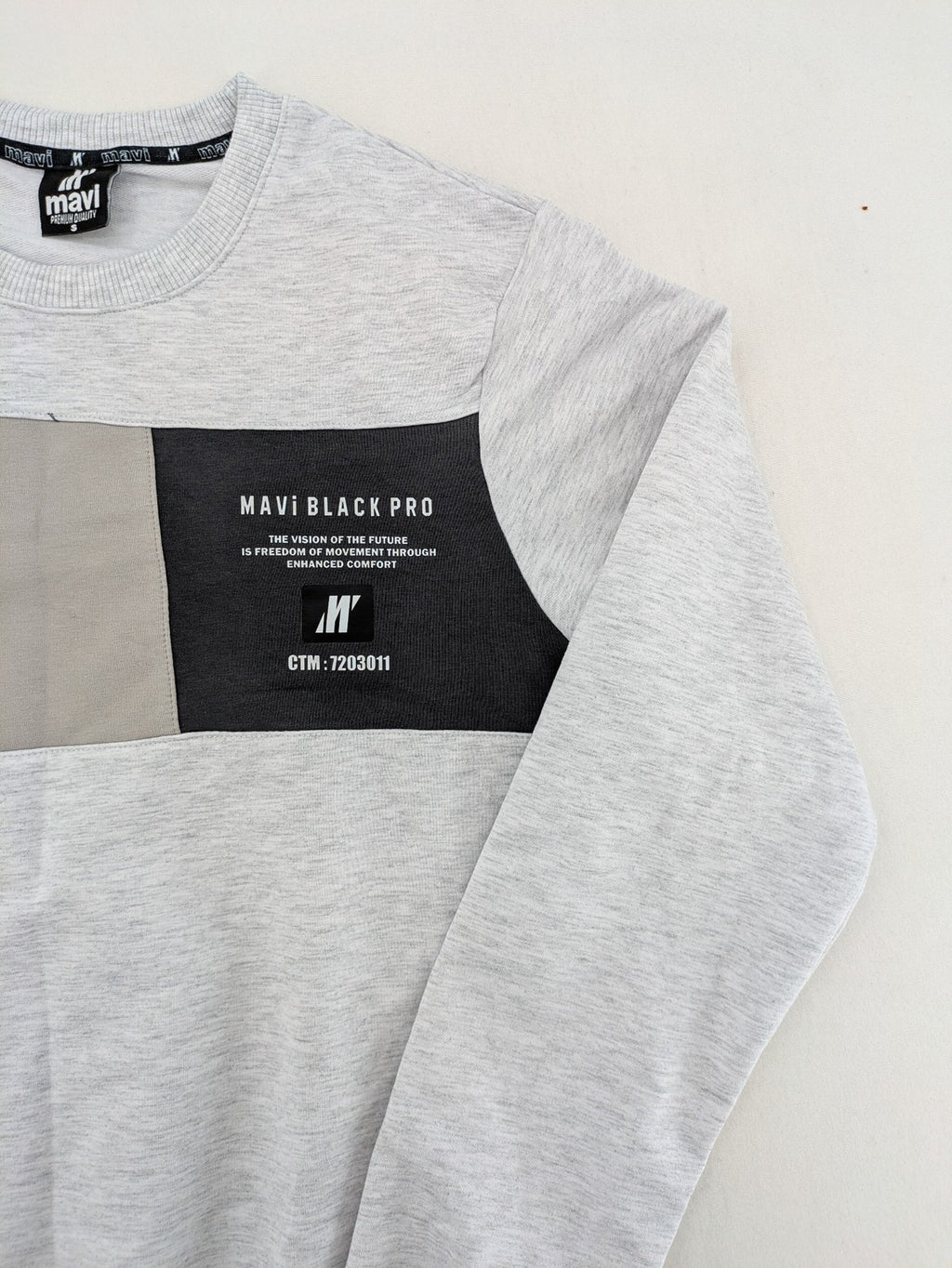 Mavi turtle neck jumper black grey colorblock design soft cotton blend