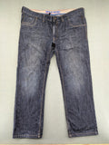 Back Of Beyond blue straight jeans 5-pocket design with classic denim wash.