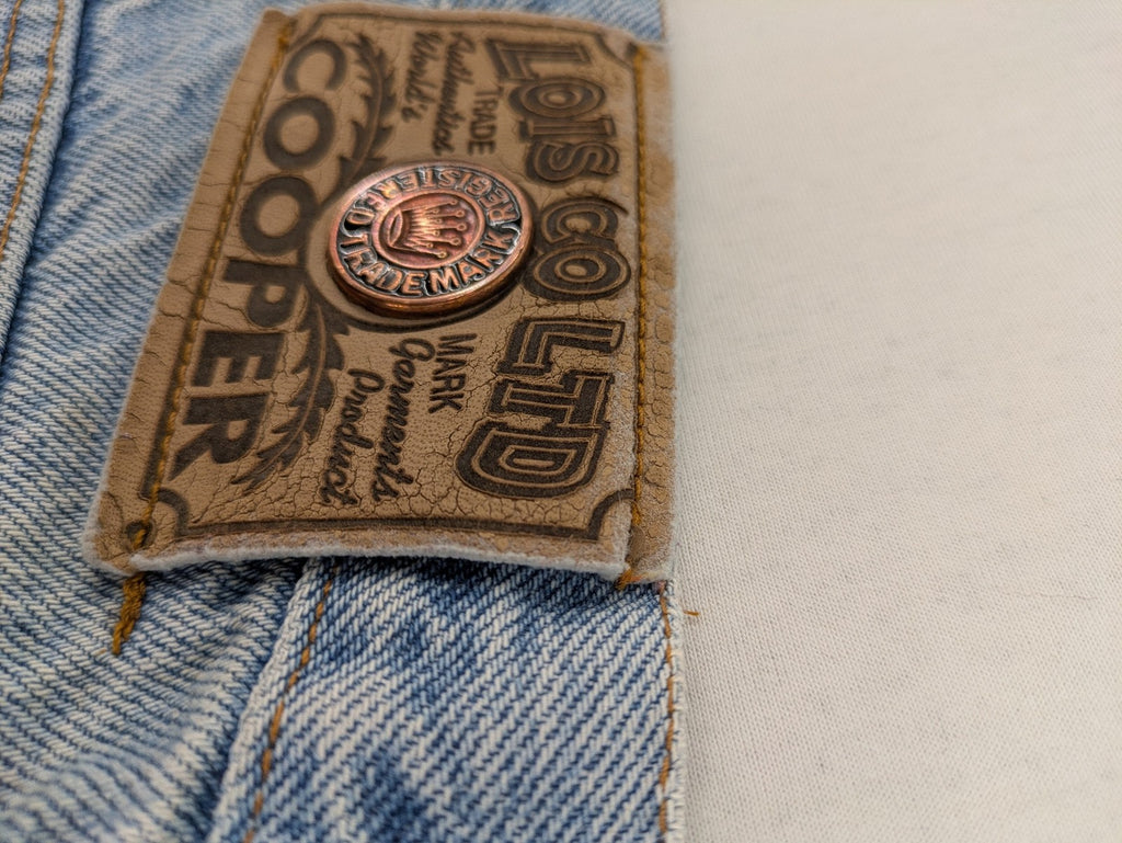 Lois straight jeans blue vintage wash 5-pocket style robust cotton denim