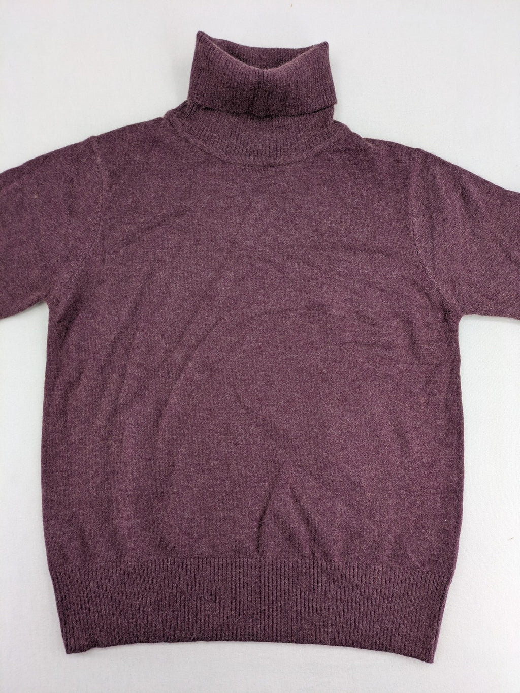 L.C.2 burgundy turtle neck jumper soft viscose blend with ribbed cuffs and hem.