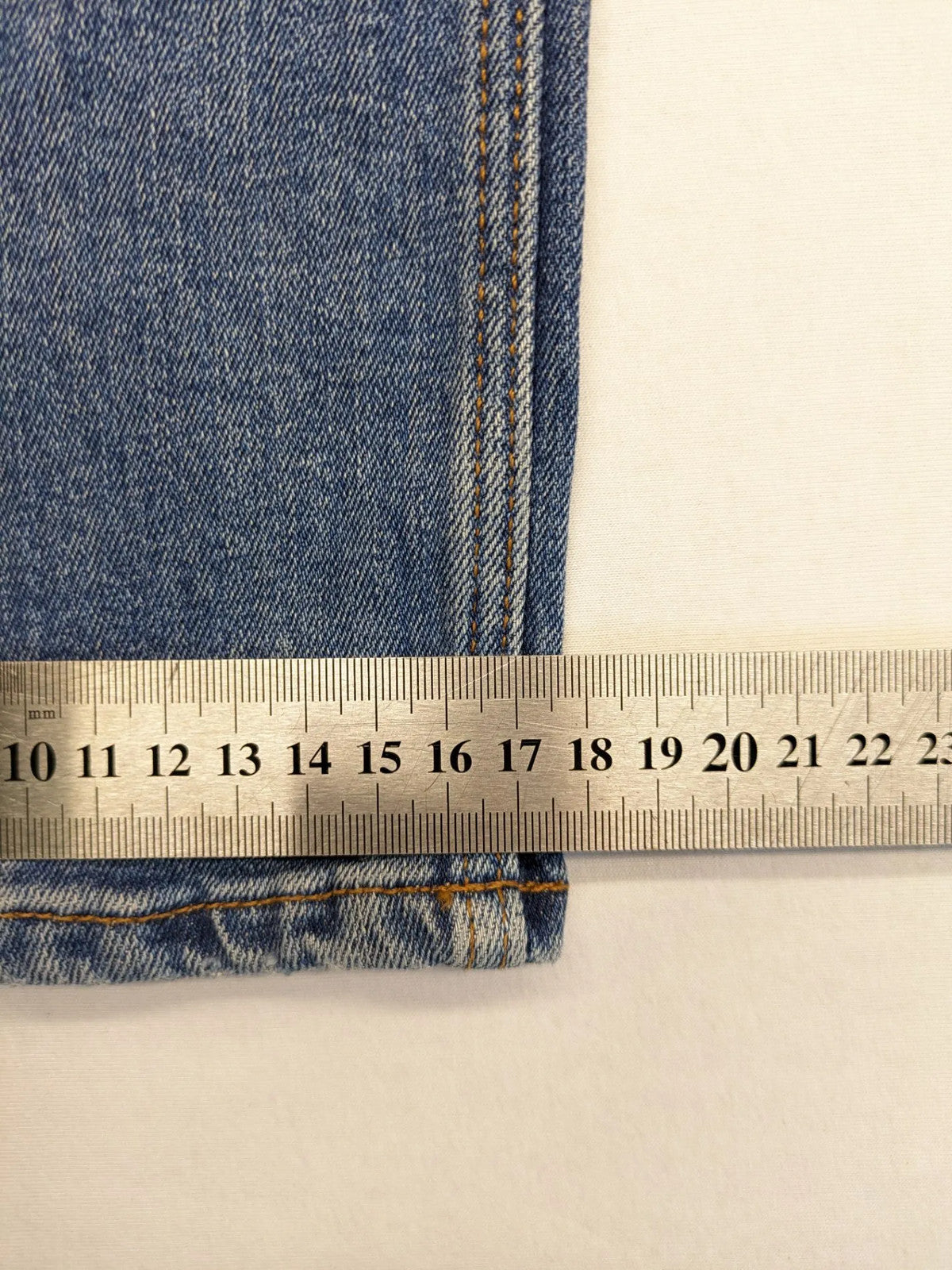 s.Oliver blue straight jeans with red and white side stripes, soft cotton blend material