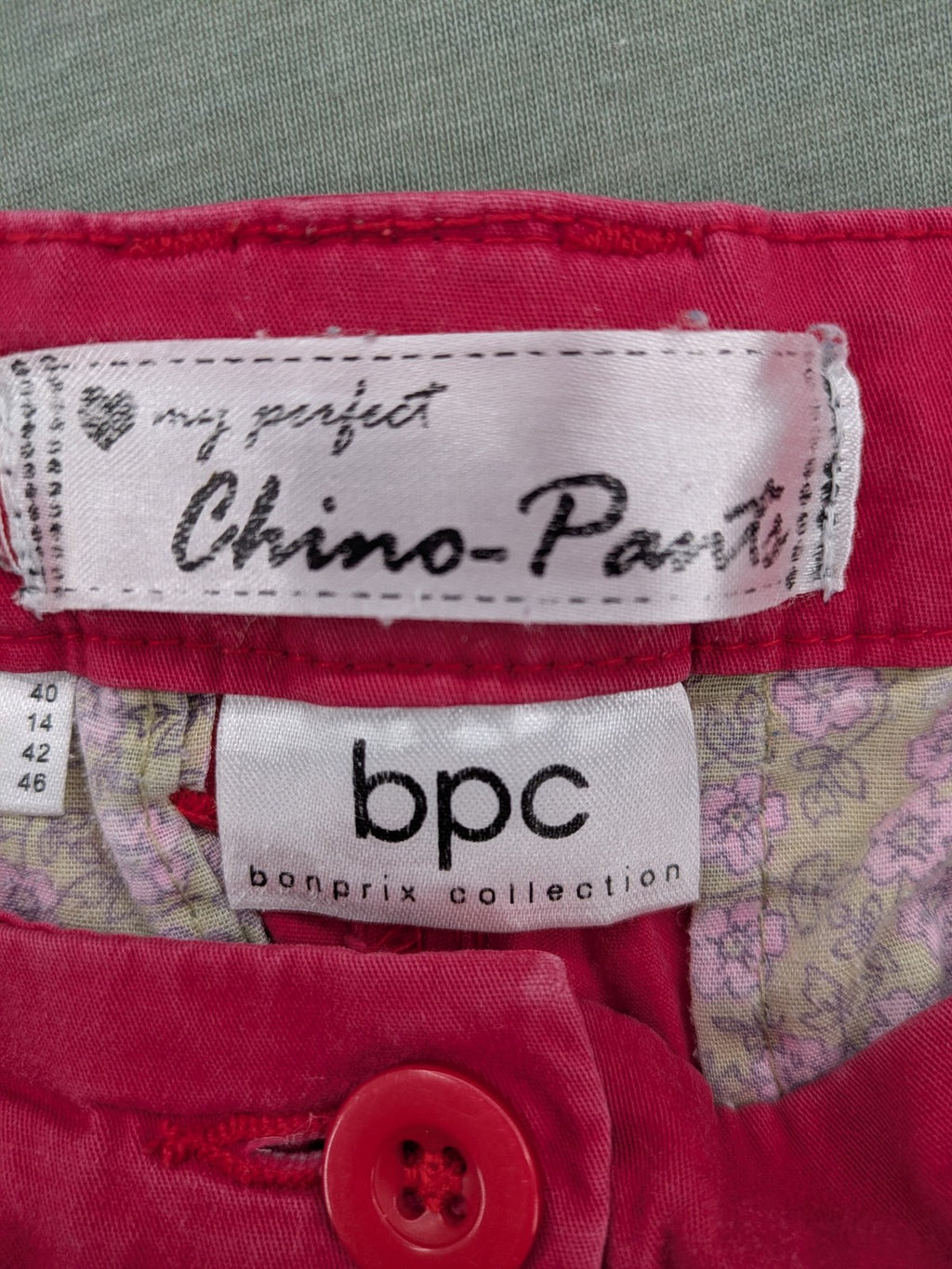 bpc bonprix collection pink chino pants cotton stretch with classic cut and side pockets