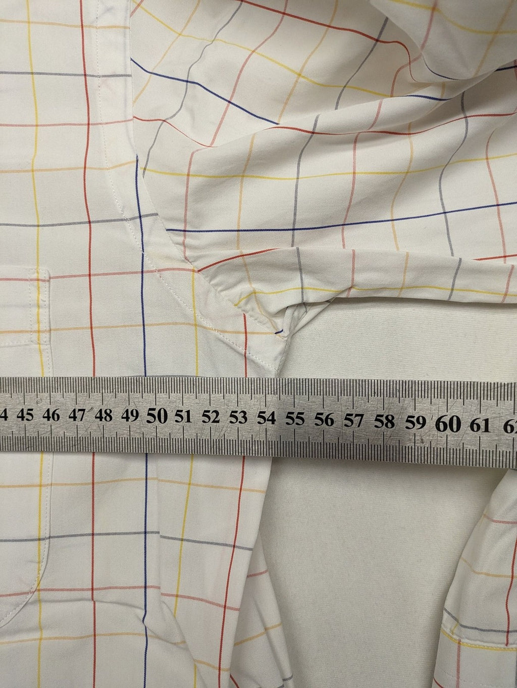 Paul & Shark multi-check long sleeve button-down shirt with embroidered logo on chest.