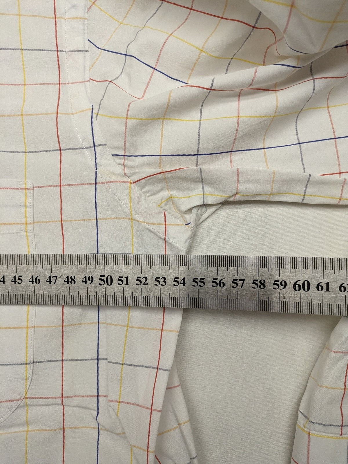 Paul & Shark multi-check long sleeve button-down shirt with embroidered logo on chest.