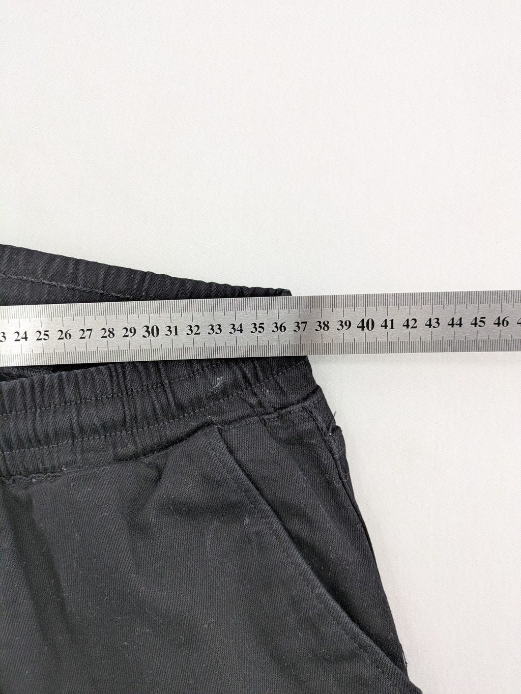 DEF black cargo jogging pants tapered leg elastic waistband multiple pockets