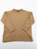 MNG beige turtle neck jumper soft knit long sleeves ribbed hem side slits