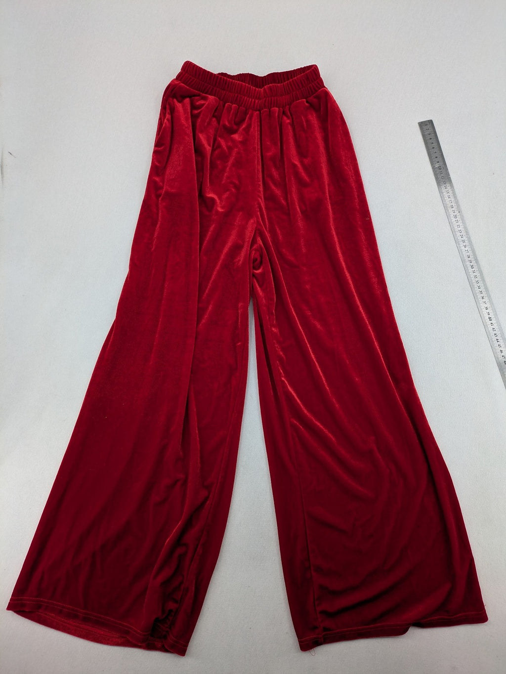 SHEIN red loungewear set velvet fabric with white collar and "Collision 18" graphic.