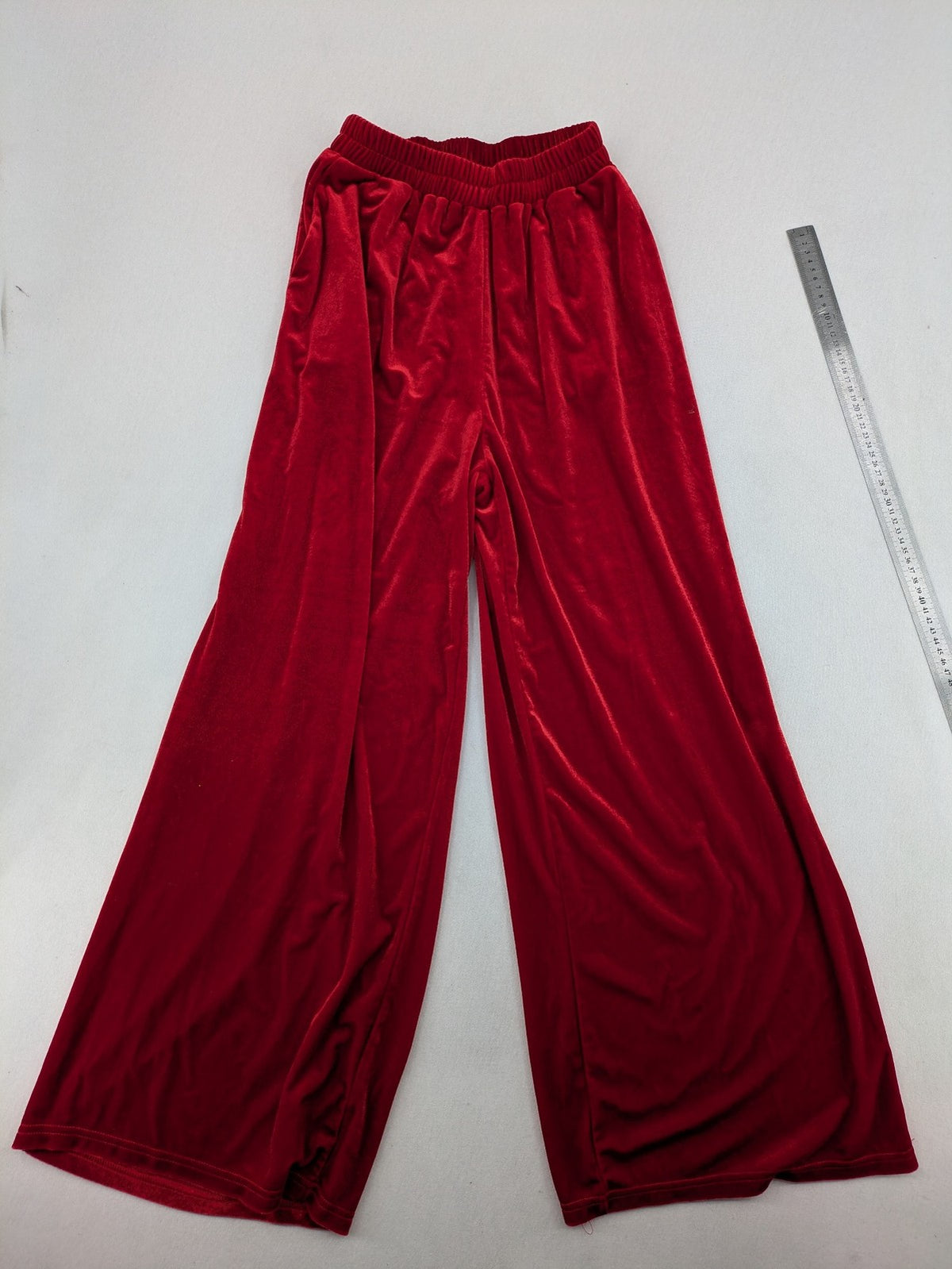 SHEIN red loungewear set velvet fabric with white collar and "Collision 18" graphic.