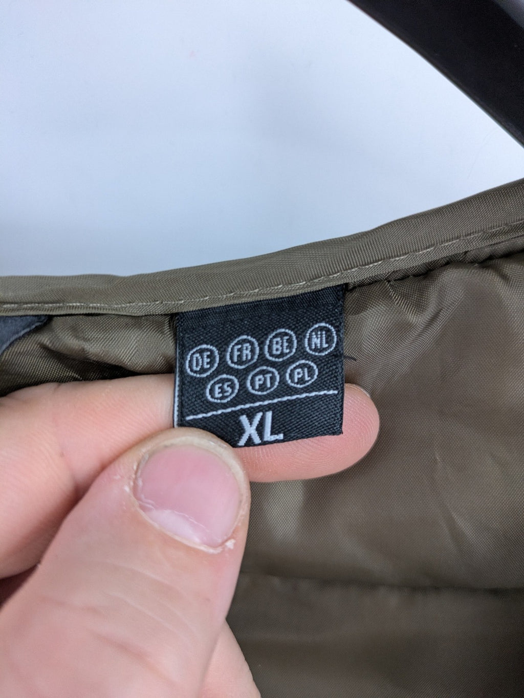 up2 fashion khaki puffer jacket with fixed hood, lightweight quilted design, full zipper