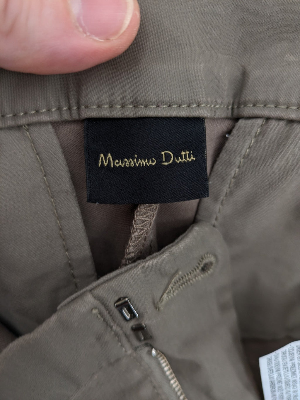 Massimo Dutti pink pants high waist slim fit cotton blend with zipper and hook closure