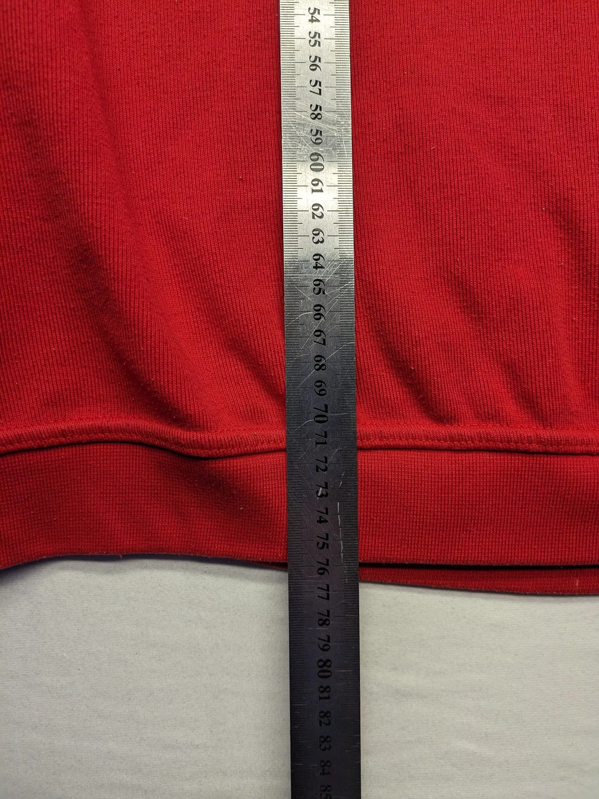 Wind Sportswear red turtle neck jumper with classic polo collar and zigzag stitching.