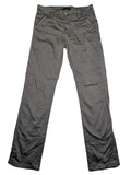 Tommy Hilfiger grey chino pants flat front straight leg subtle logo detail