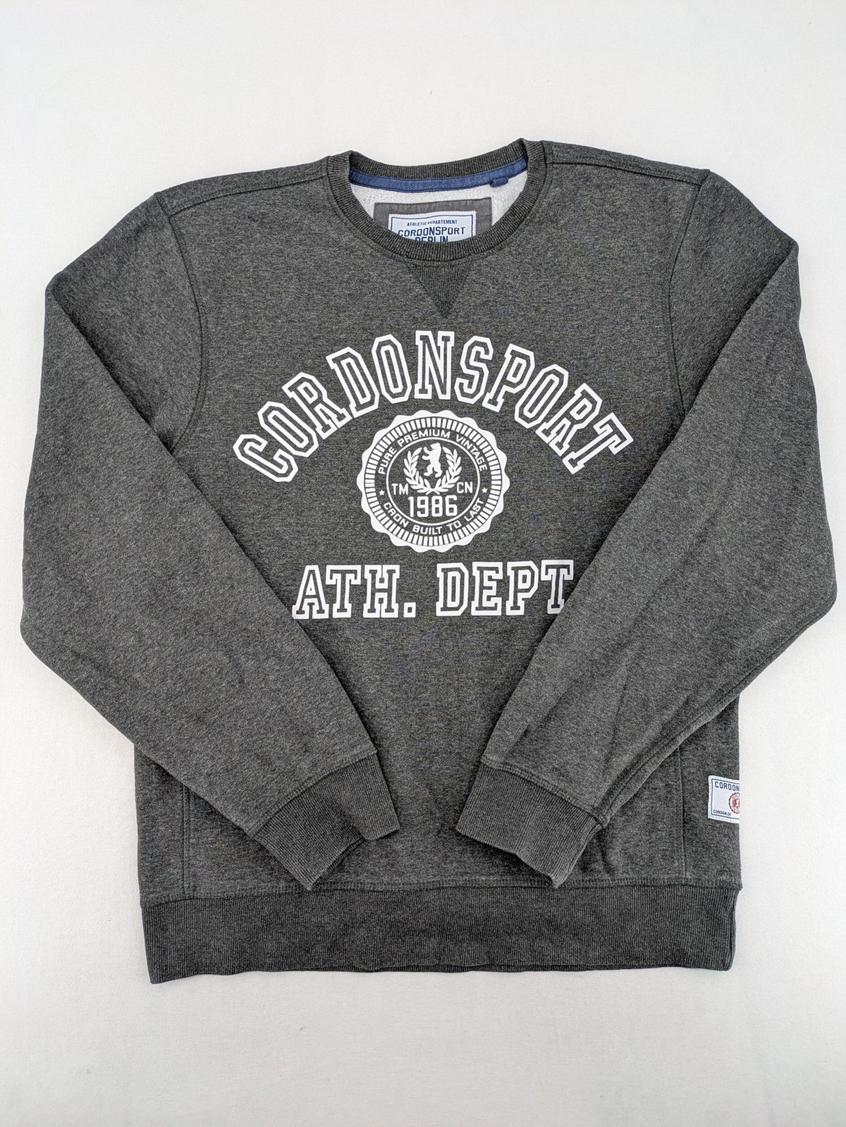 CORDONSPORT Berlin grey turtle neck jumper college-style graphic print "CORDONSPORT ATH. DEPT. 1986