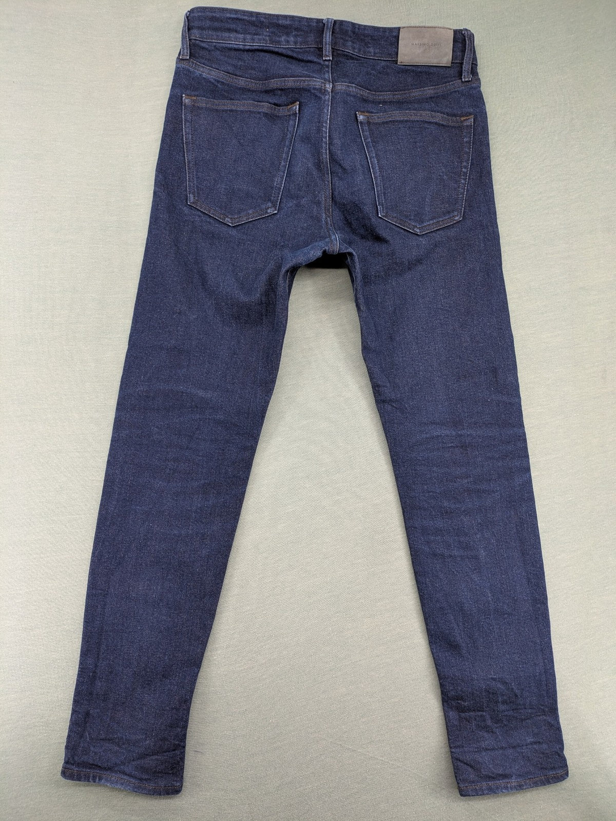 Massimo Dutti pink tapered fit jeans, stretch denim, classic design, versatile style.