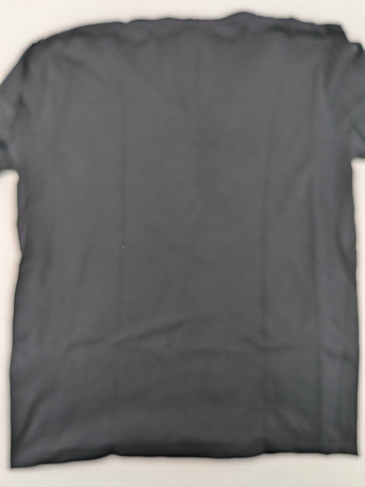Versace 19.69 black short sleeve t-shirt with graphic logo print and V-neck design.