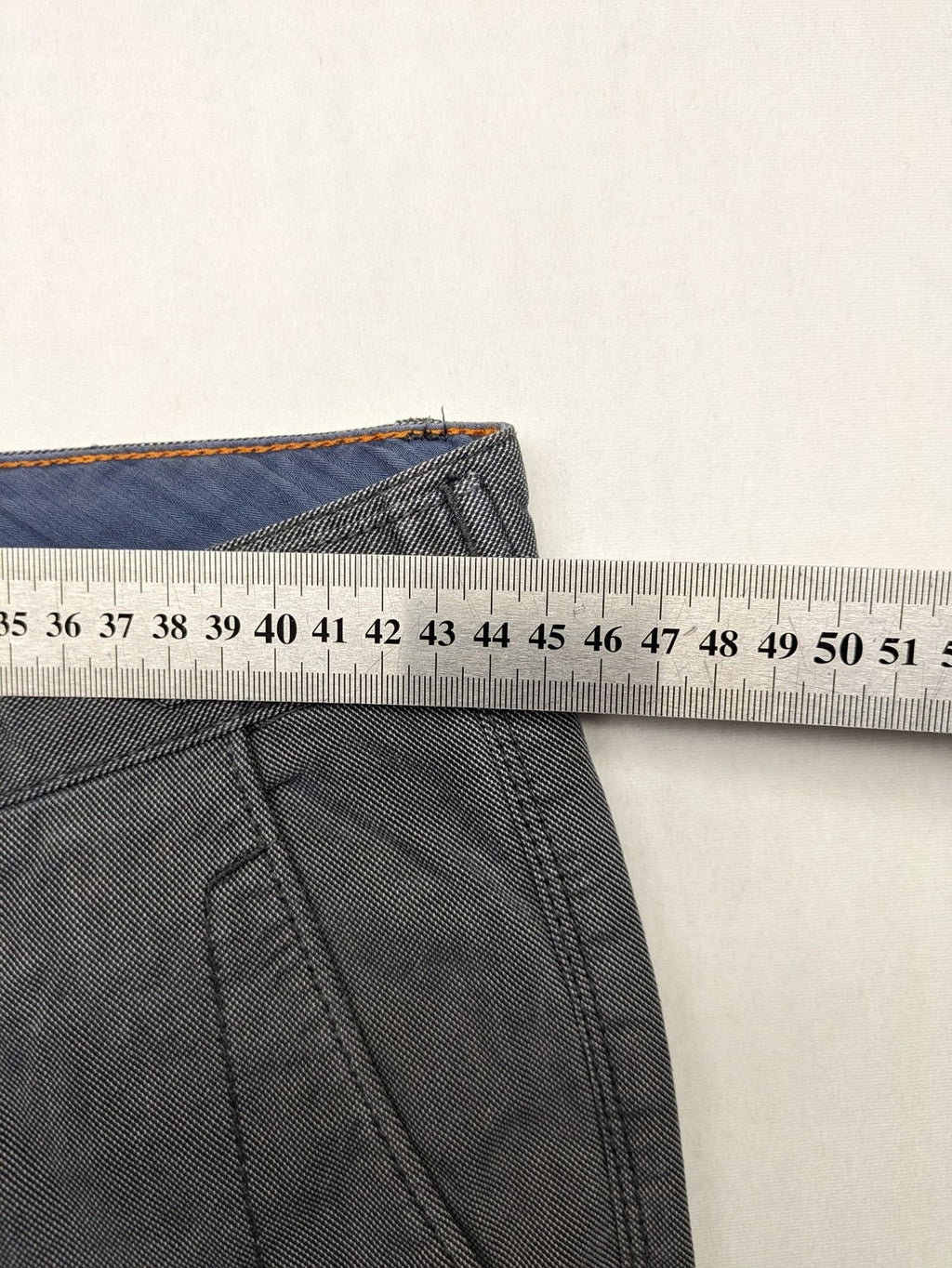 Mexx grey chino pants relaxed slim fit button fly with side pockets.