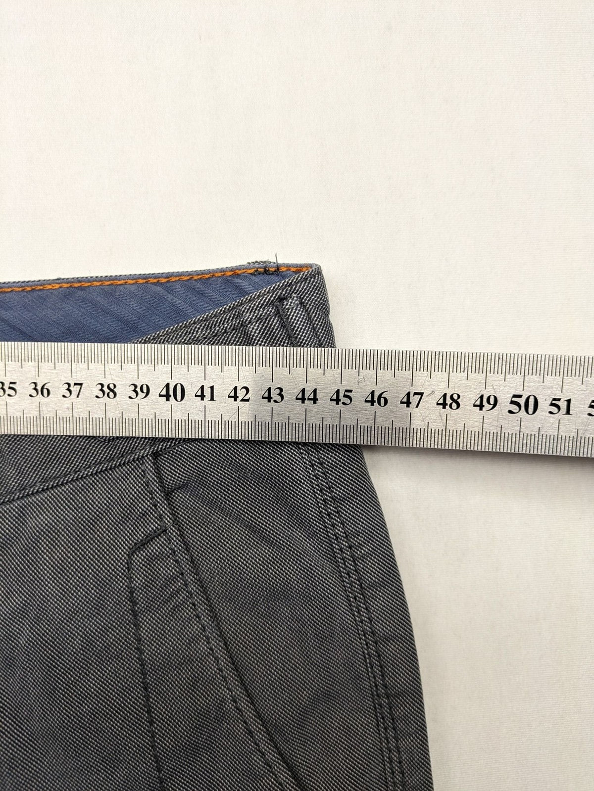 Mexx grey chino pants relaxed slim fit button fly with side pockets.