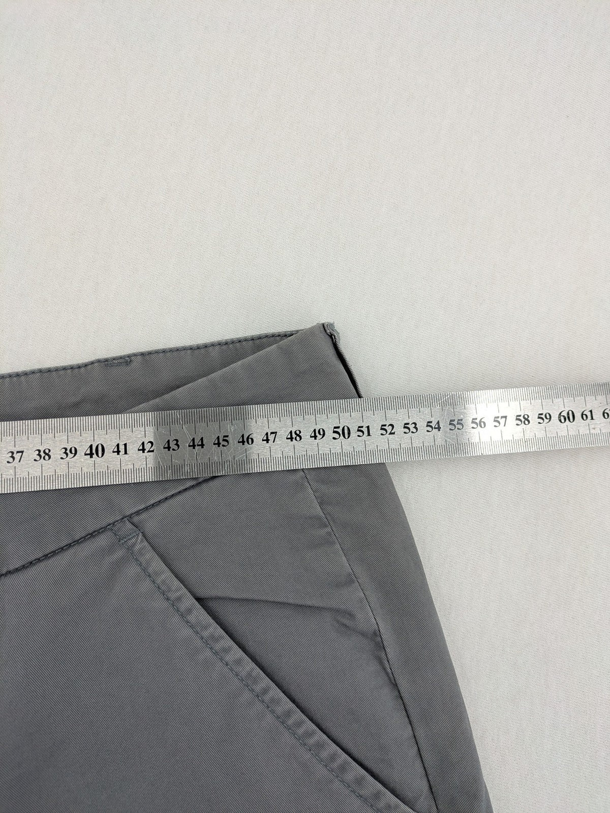 Jan Paulsen grey chino pants flat front cotton-elastane blend with classic design.