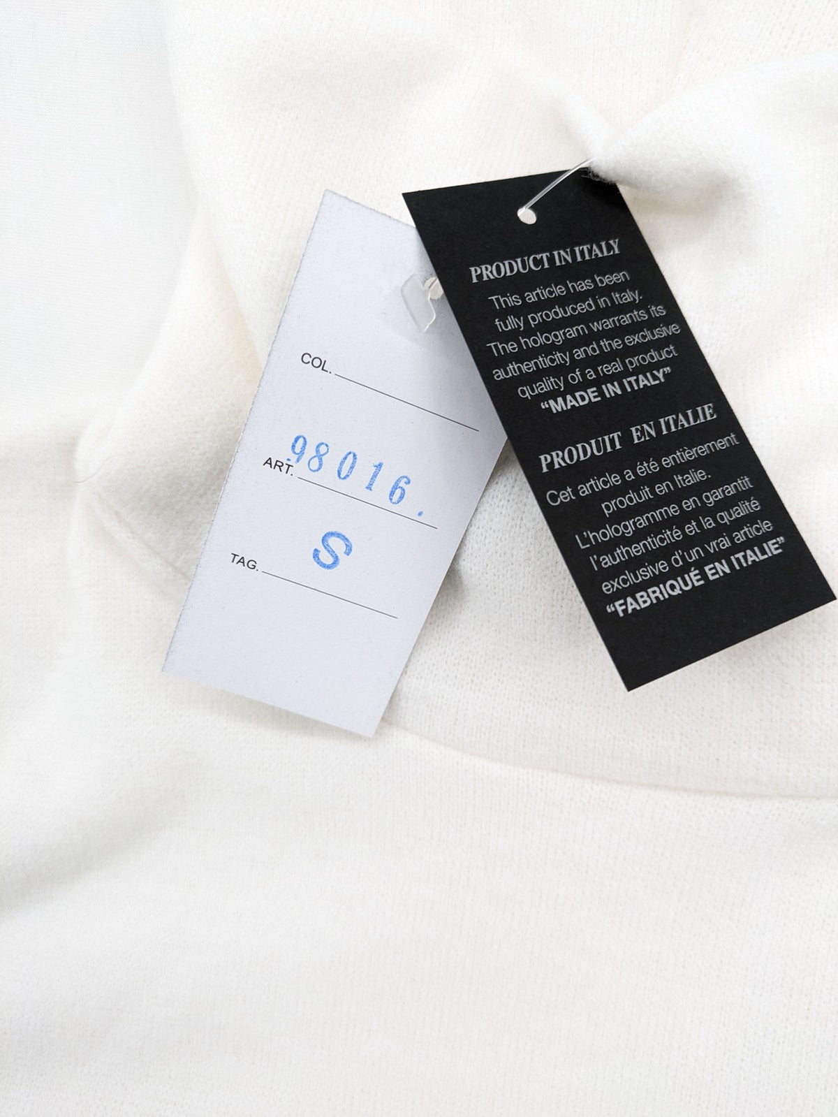 Monica Braghini white turtle neck jumper soft fabric classic design with high collar.