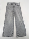 H&M Divided grey wide leg high waist jeans, washed denim, 100% cotton.