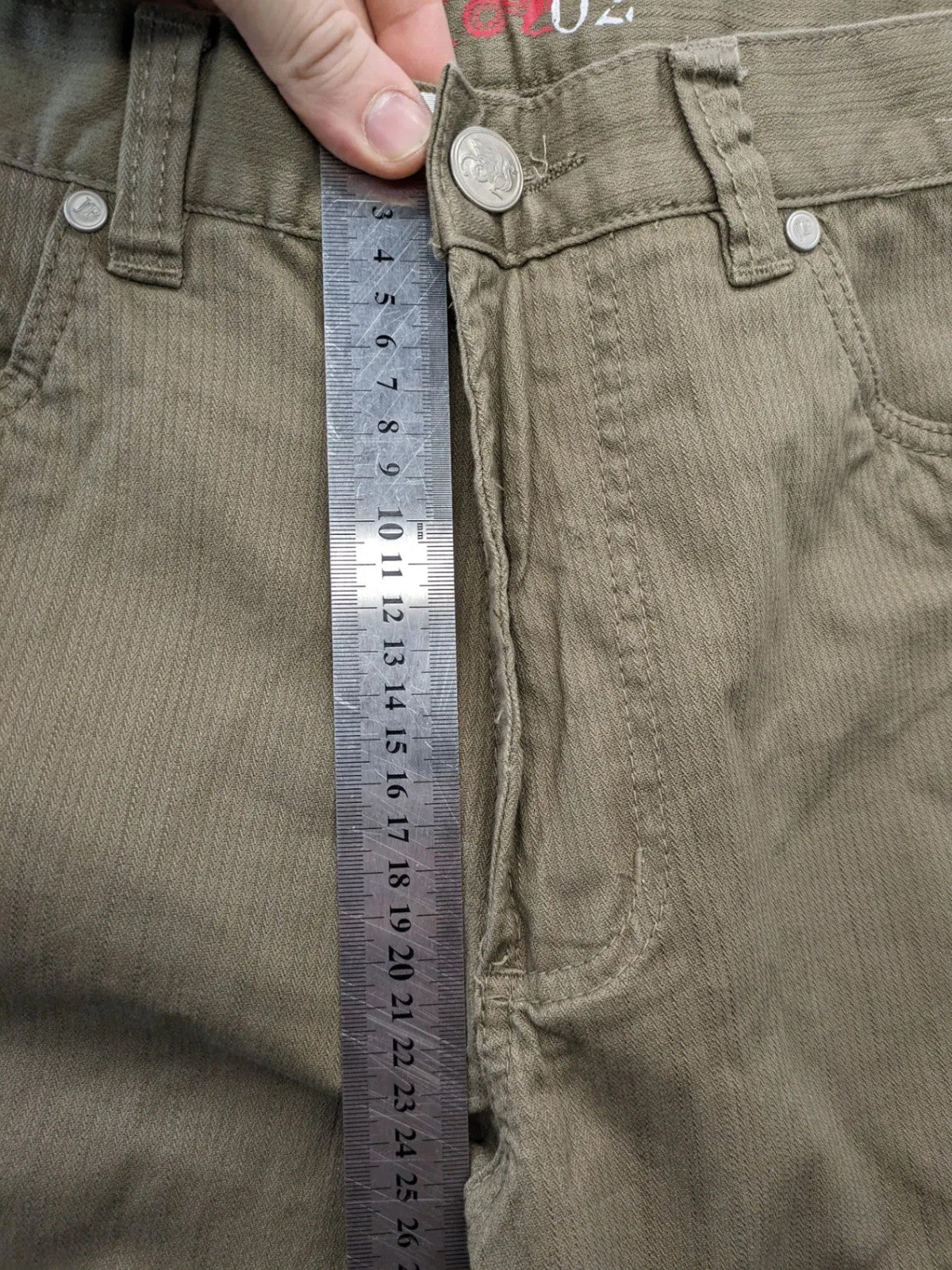 Jan Paulsen khaki straight jeans classic 5-pocket style cotton stretch material