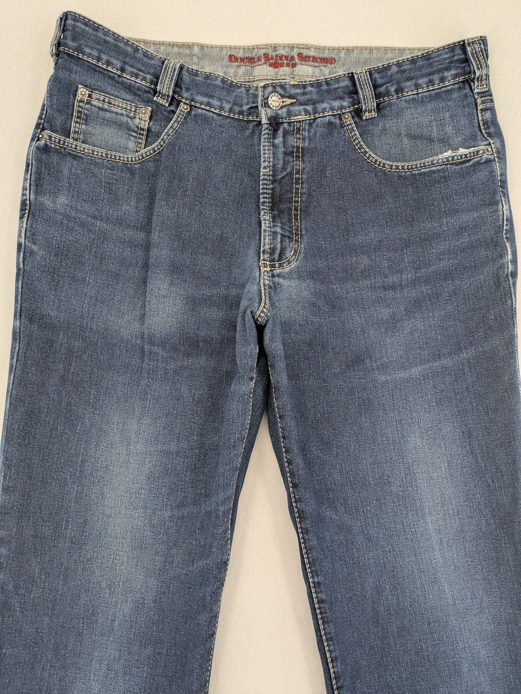 Joker blue straight jeans 5-pocket design durable cotton regular fit