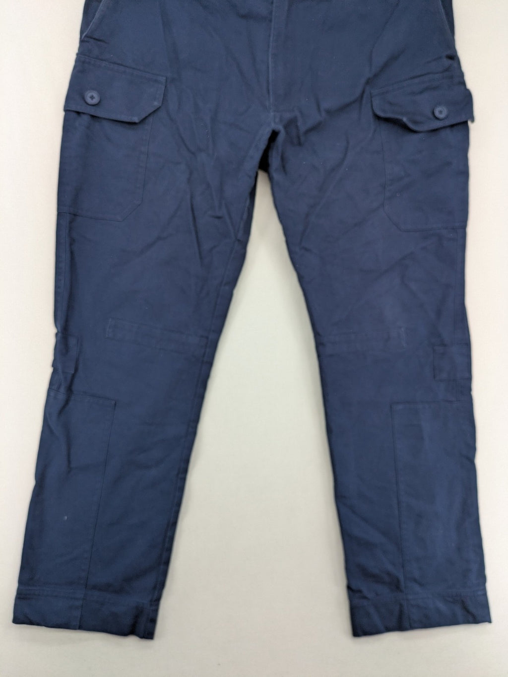 Max & Moi blue cargo pants 100% cotton with buttoned side pockets and classic design.
