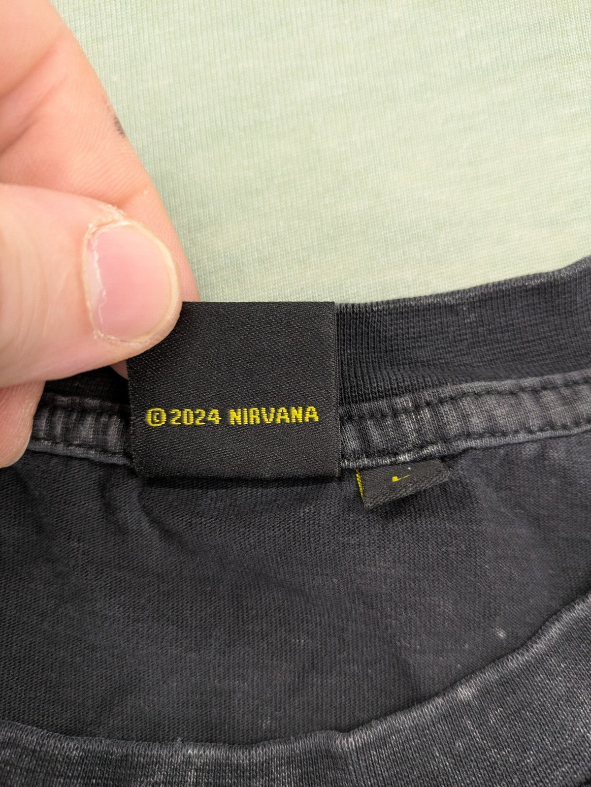 Nirvana vintage t-shirt black washed fabric iconic Smiley logo "Come As You Are