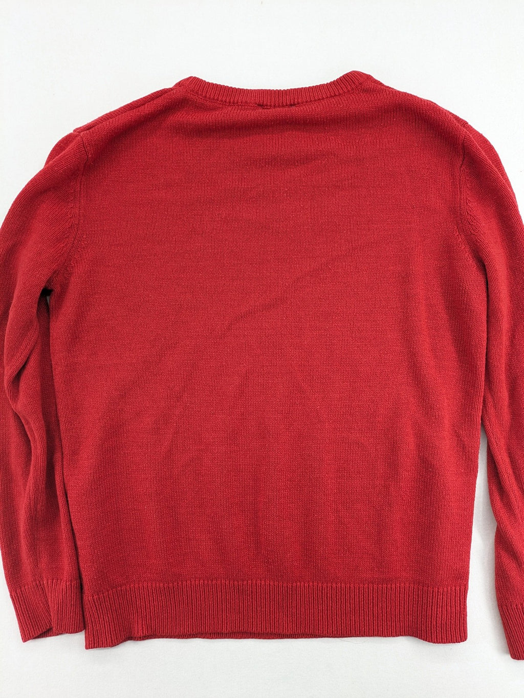 Up Fashion multi turtle neck jumper red with large knitted reindeer face design