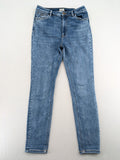 ONLY blue skinny jeans high waist with classic 5-pocket design and zip fly.