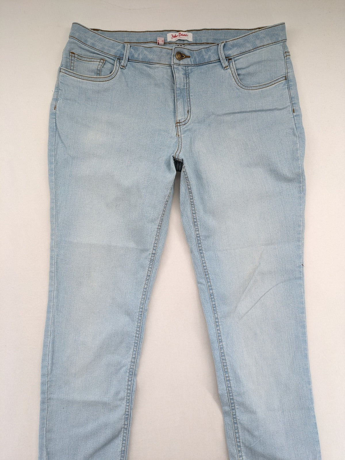 john baner blue skinny jeans classic 5-pocket design comfortable stretch denim